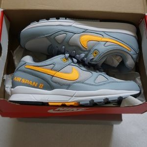 Nike Men's Air Span II Grey/Orange AH8047-405
